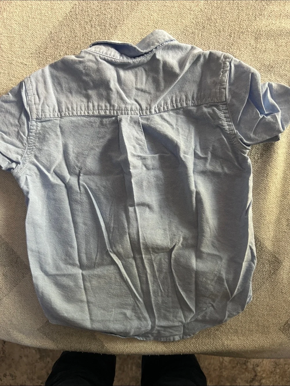 The Children's Place Light Blue Short Sleeve Button-Down Shirt